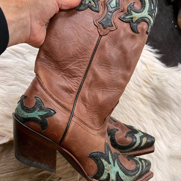 Tony Lama Cowgirl western leather boots size 7 - Picture 7 of 10